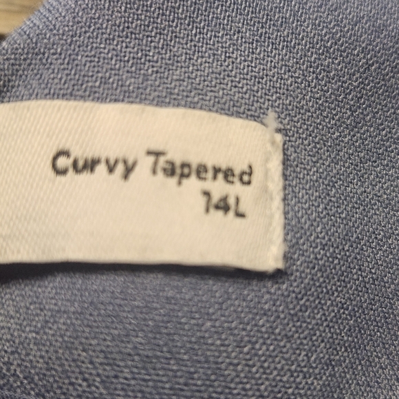 NINE WEST Women's High-Waist Pleated Pants- Light Blue with zipper  front Sz 14L - Picture 3 of 11